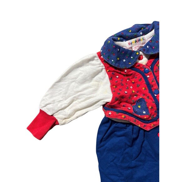 Vtg Rare Gymboree Rainbow Label Heart And Floral Print One Piece Sz Infant - Picture 3 of 16